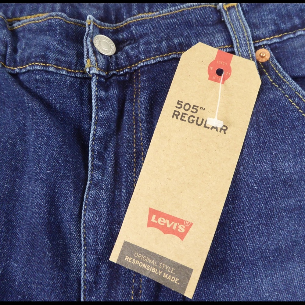 Levi’s Cotton Denim Jeans 505 Regular Levi Strauss & Co Red Tab - Picture 5 of 8